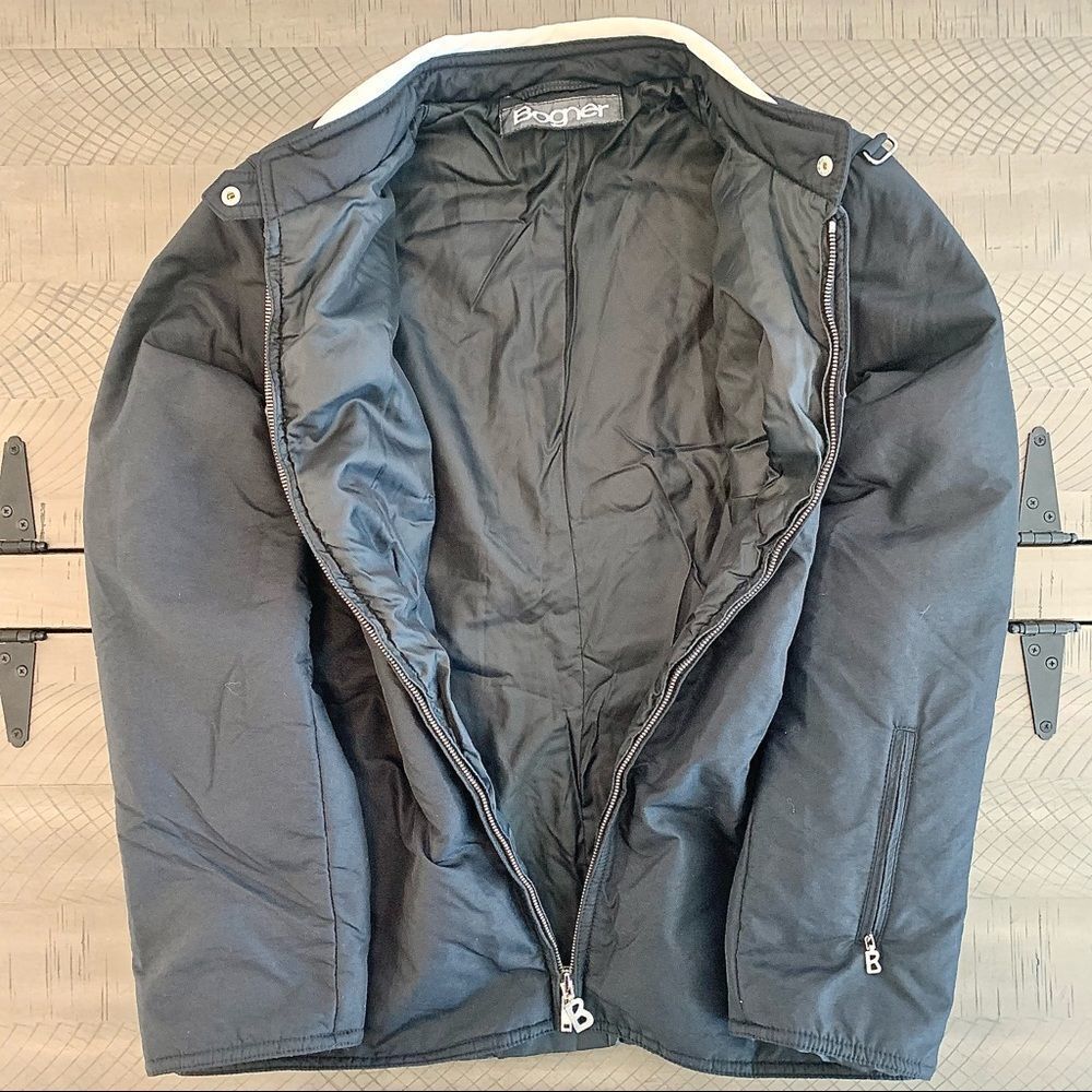 BOGNER Vtg 70s Womens Ski Jacket Winter Coat Size 44 Wool Black Made in Germany - Picture 6 of 8